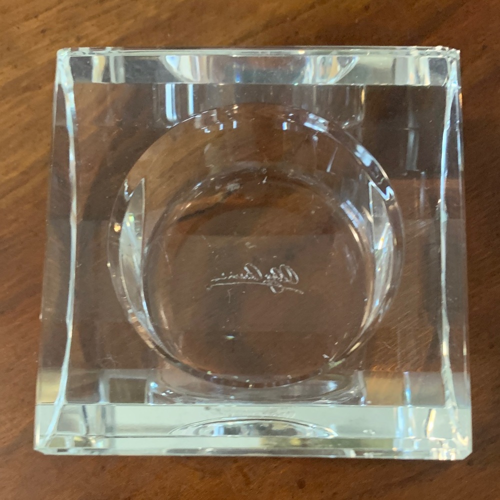 Oleg Cassini Crystal Square Candle Holder